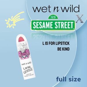 ⬇️⚡️🆕*BNIB* WET N WILD x SESAME STREET | FULL | L Is For Lipstick Be Kind
